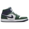 Air Jordan 1 Mid SE Noble Green Women Sneakers White Midnight-Navy DZ5326-300