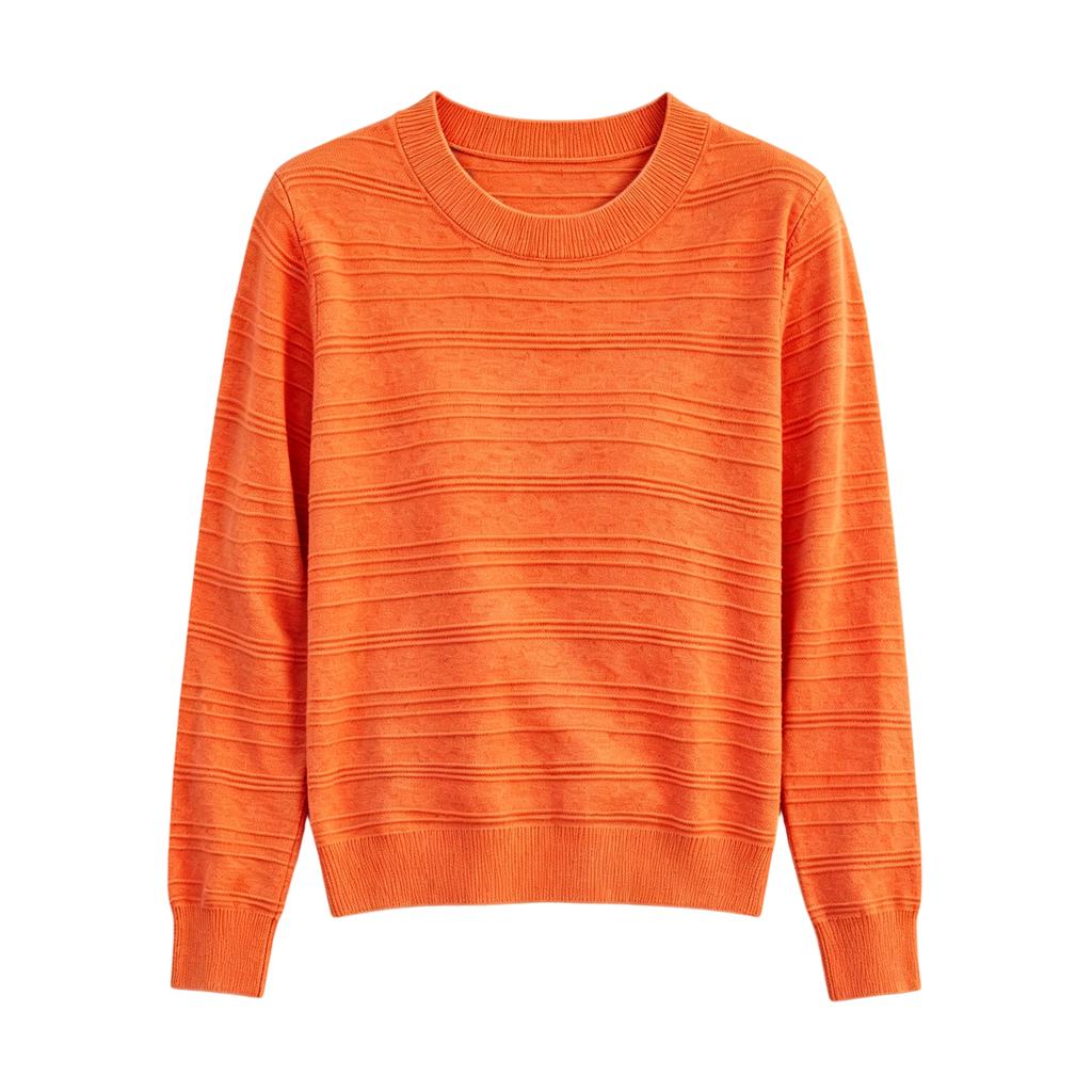 Women's Casual Lightweight Crewneck Pullover Knit Sweater for Everyday Wear