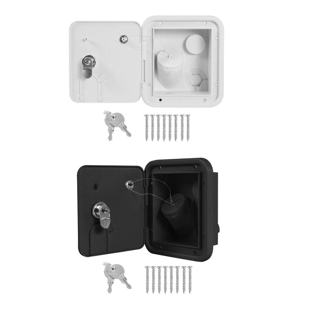 RV Water Locking Cap Accessories RV Gravity Fresh Water Fill Hatch Inlet with Keys for Cars Motorhome Boats Trailer Caravans