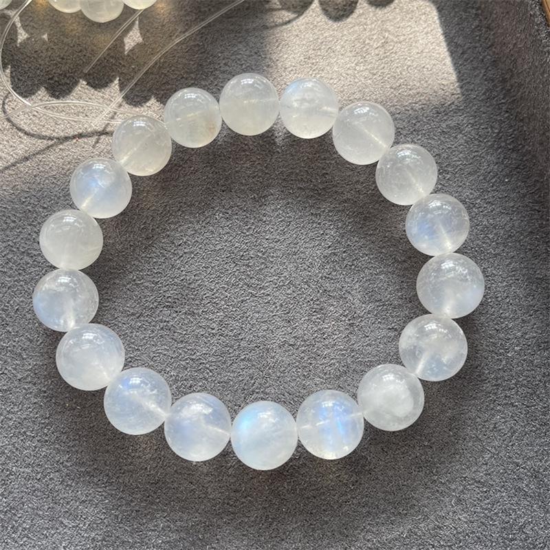 High-Quality Natural Blue Moonstone Cat's Eye Bracelet - Midnight Elf Ice Crystal Gemstone