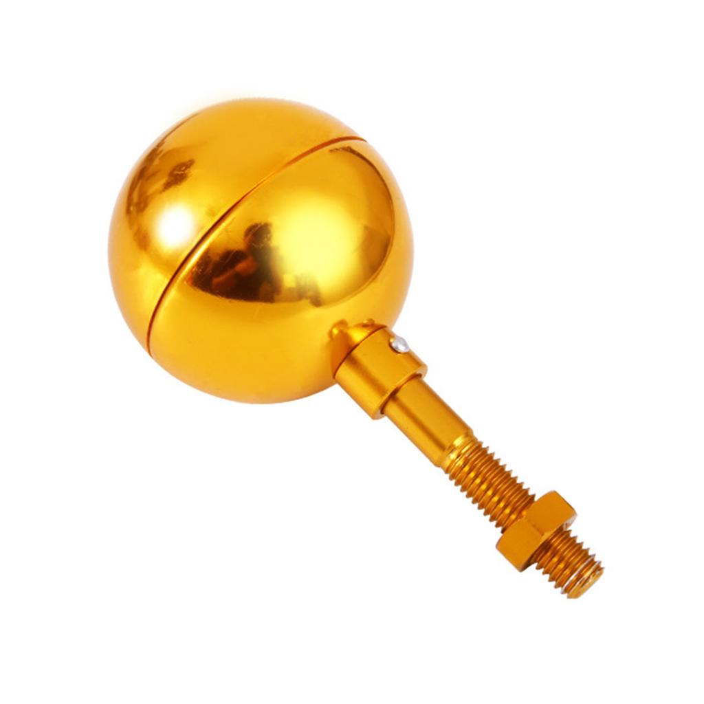 Esfera Anodizada en Oro de Aluminio para Remate de Mástil Adorno Resistente a la Intemperie Adorno para Remate de Mástil Para Uso en Exteriores