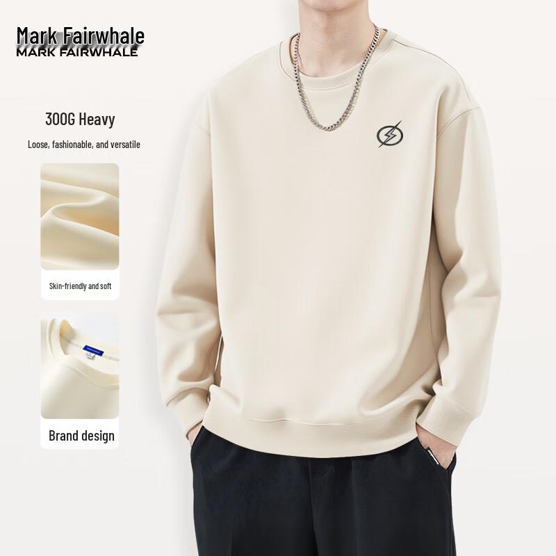 Mark Huafei Men's Heavyweight Breathable Round Neck Sweatshirt