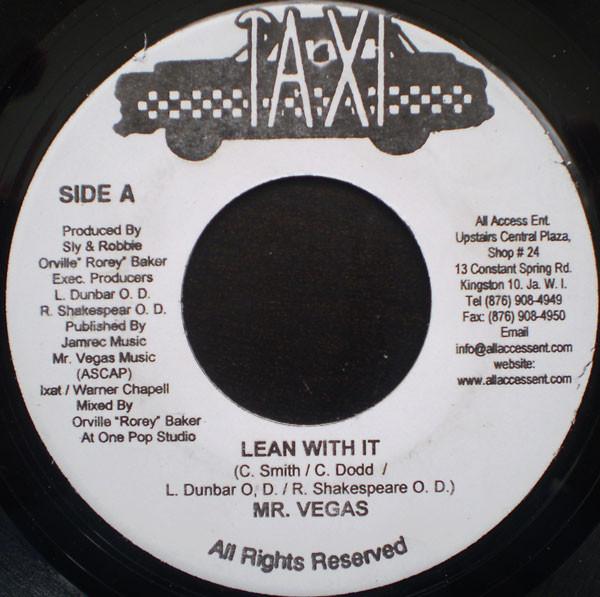 

7inch Record MR. VEGAS Lean With It NONE Taxi 2007 Jamaica Reggae Ska Dub Used