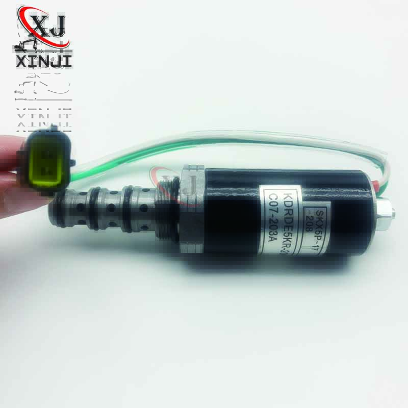Excavator Spare Parts SY135/335 Hydraulic Pump Solenoid Valve KDRDE5KR-20/40C07-203A SKX5P-17-208 For SANY