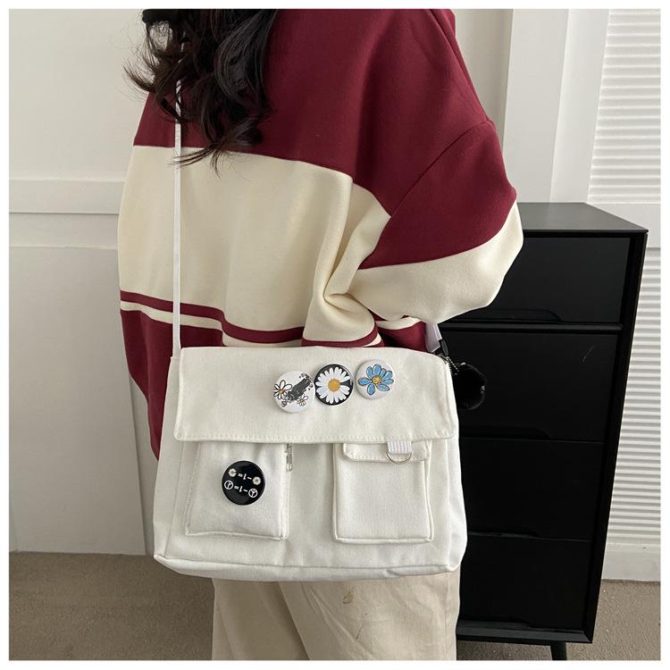 Canvas Crossbody Bag for Women Large Capacity Messenger Shoulder Handbag