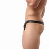 Men's Low Waist Faux Leather Erotic Bikini Briefs D03