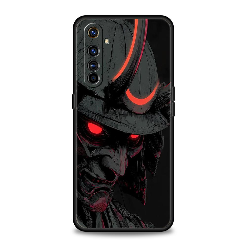 

Мягкий ТПУ Чехол для Realme 11 10 9 Pro Plus GT2 GT3 GT5 C21 C25 C35 C53 C55 C67 Pro 5G Ударопрочный Чехол для Телефона Япония Лицо Призрака Самурай Realme C25