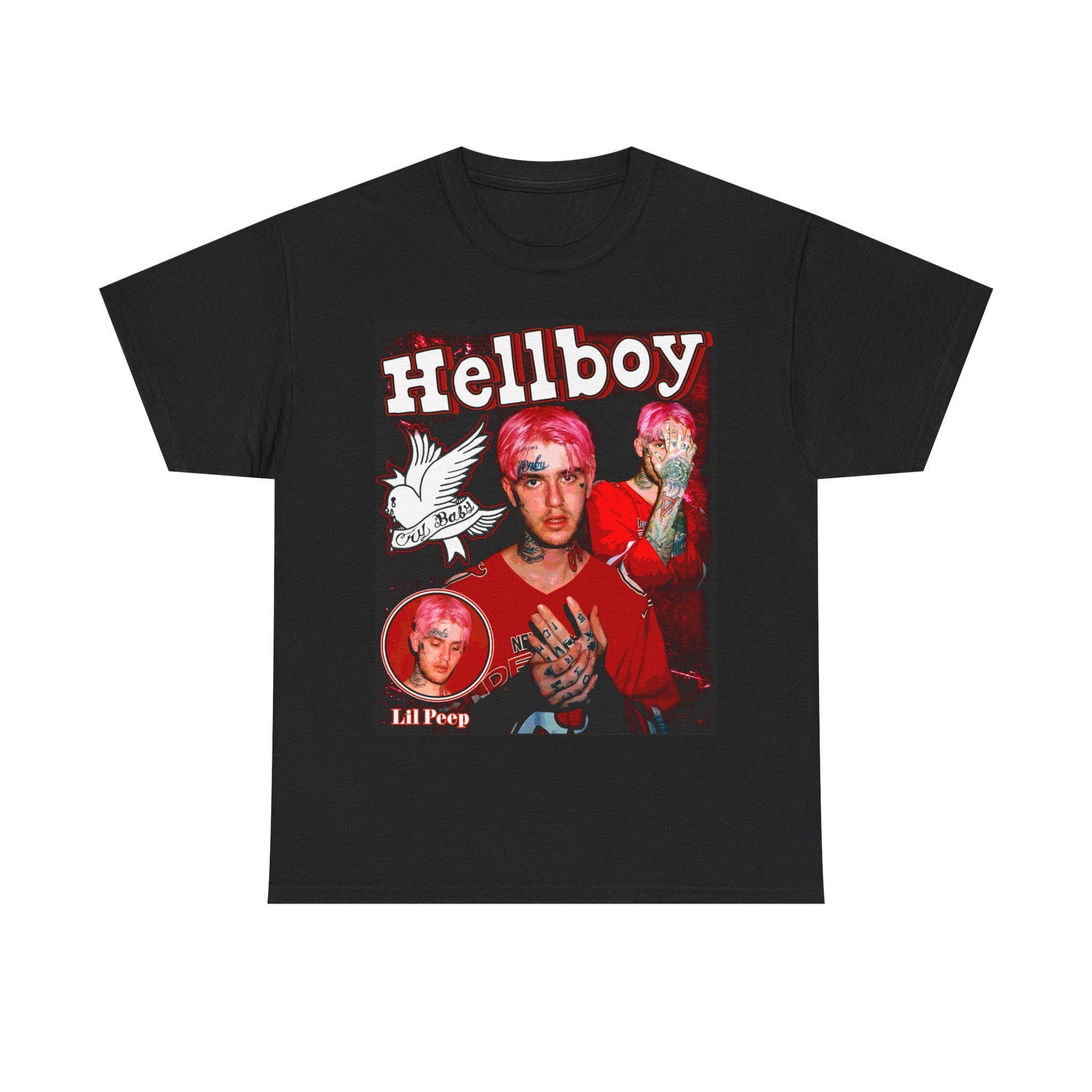 Lil Peep Hellboy Graphic Tee, Vintage Style, Unisex S
