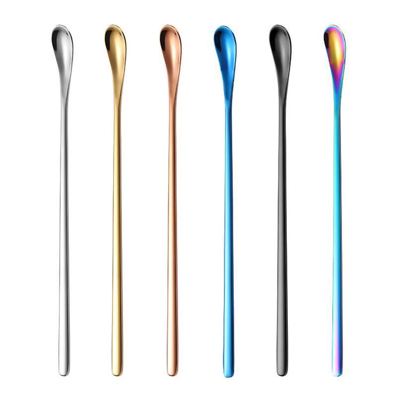 RuHan Stainless Steel Long-Handle Cocktail & Ice Cream Spoon