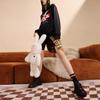 FILA CNY X Buer Rabbit Sweatshirts Unisex Black Crew Neck Moderate Regular F11U319202F-BK
