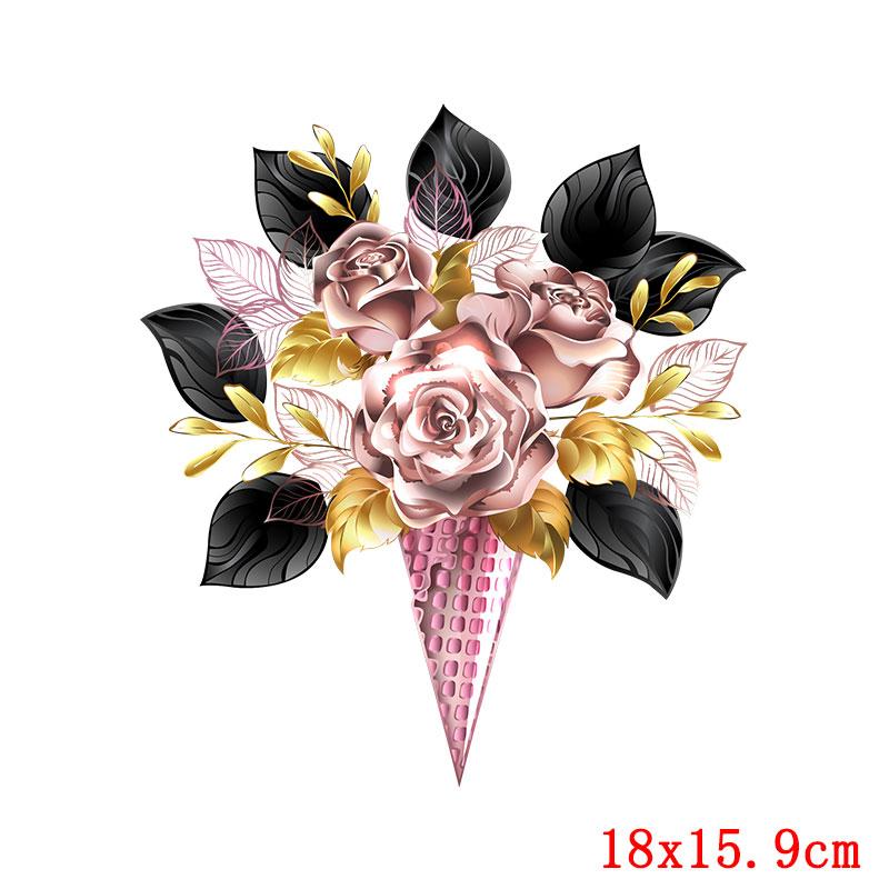 Cartoon Animal Applique Iron On Transfer Funny Pumpkin Heat Transfer Patch For Clothes Hippie Cat Thermal Stickers On Clothes