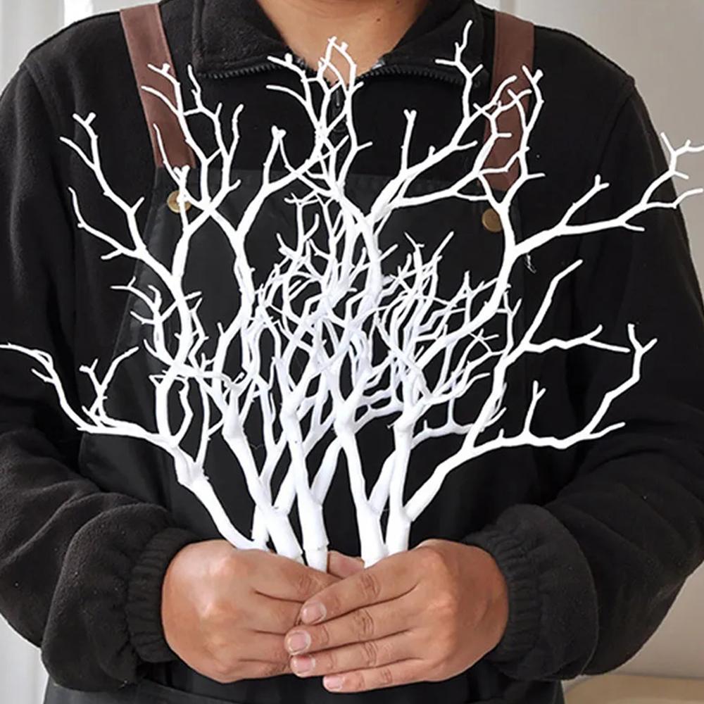 2/5pcs Plastic Branch Artificial Fake Antler Shaped Tree Twig Decorative Plants Garden Winter Home Christmas Wedding Table Decor