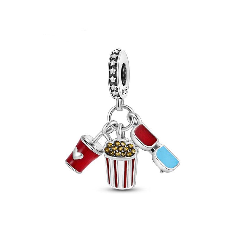 New Fine Copper Plated Sun Moon Star Pendant Diy Bead Dangle Charm Fit Original Bracelet Women Jewelry