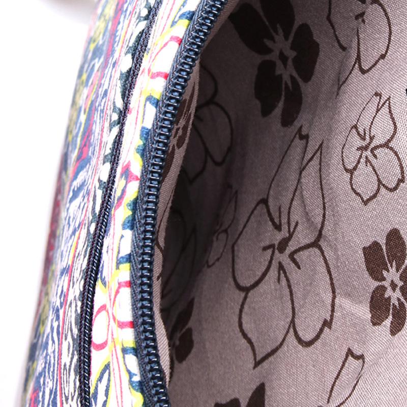 Kvinna Casual Printing Blommig Canvas Axelväska Dam Små Crossbody-väskor för Kvinnor Klaff Clutch Handväska