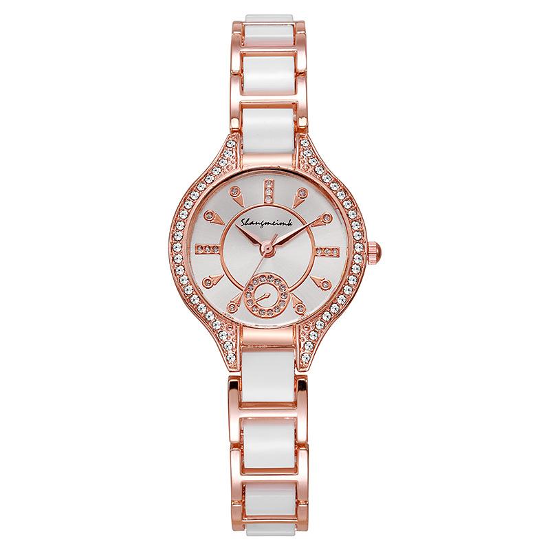 1pc-Ladies  Fashion Quartz Strap Steel Strip Quartz Watch Ladies  Luxury Watch