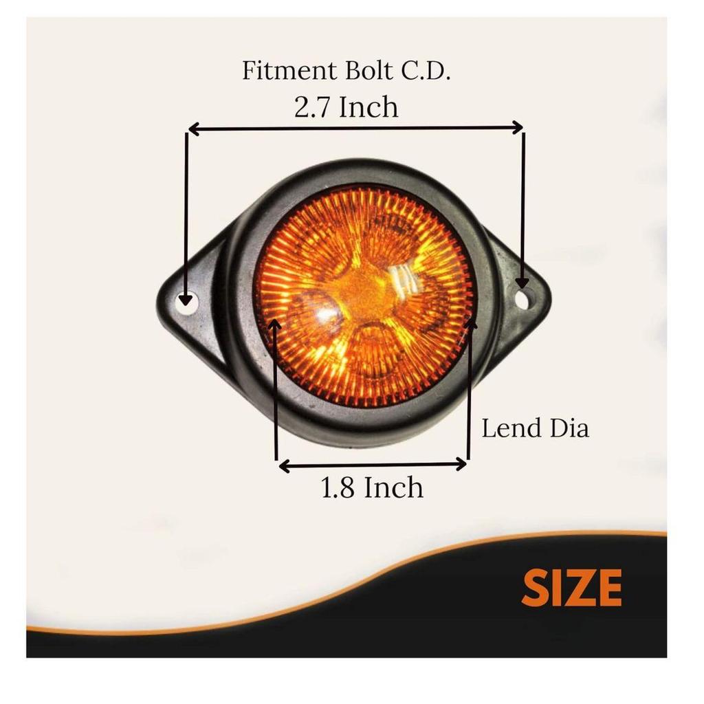 LED Outline Marker Lights Trailer for Truck 24V Amber Clearance Chicken Lights for Semi Trucks Freightliner Cargo – Universal Fit (Pack of 4)