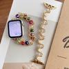 Compatible Apple Watch Crystal Beaded Elastic Strap Band for Series 10