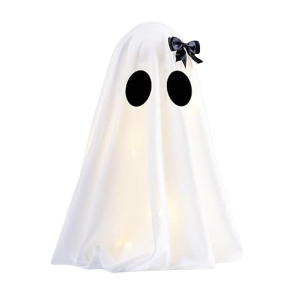 Cute Witch Hat Ghost Decor Spooky Light Up Halloween Ghost Decorations for Indoor Home Mantel Shelf Diy Ghost Tabletop Decor