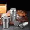 Stainless Steel Cocoa Flour Coffee Sifter Flour Sugar Icing Mesh Sifter Powder Spreading Tank for Fancy Barbecue Kitchen Supplies