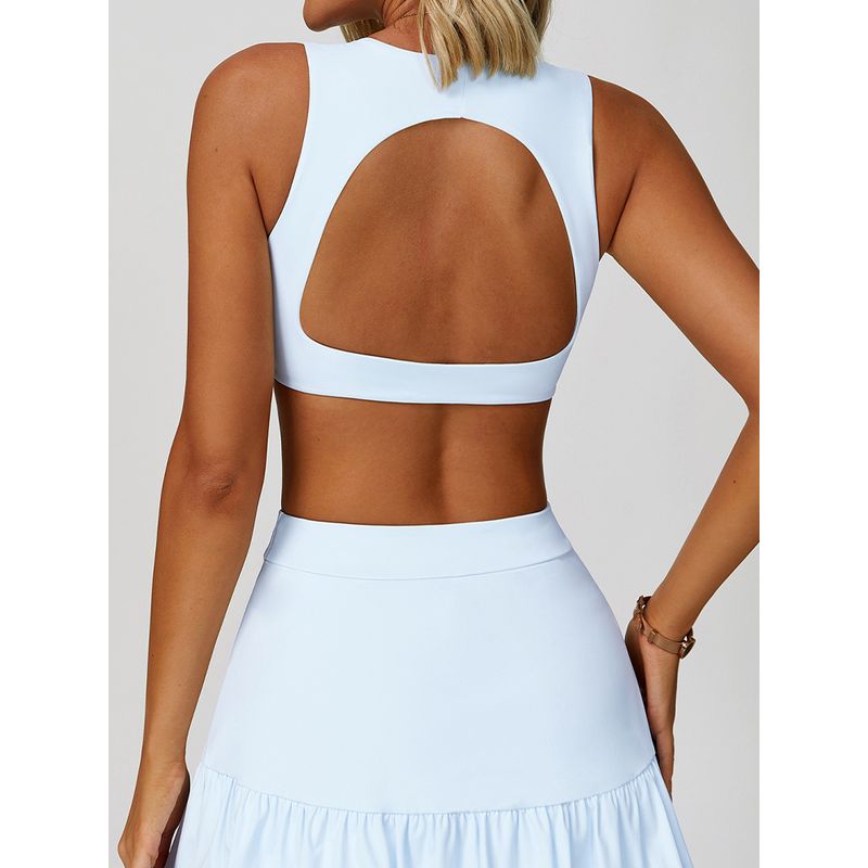 Cut Out Beauty Back Exercise Underwear Women's Shockproof Push-up Sexy Workout Clothes Tops Running Bra Outwear Yoga Vest