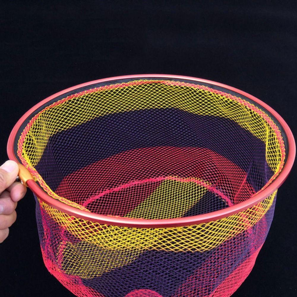Foldable Mesh Fishing Nets Head Fishing Scoop Landing Net Fishing Hand Net Outdoor Fish Catching