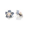 Brincos de Tarraxa Flor de Cerejeira Camélia de Luxo para Mulheres Vintage Elegante Pérola Design Único Inspirado na Natureza Chique Estilo Francês