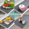 Silicone Dish Drying Mat Easy to Clean Sink Drainer Mat Compact Hot Pot Holder Trivet  Dish