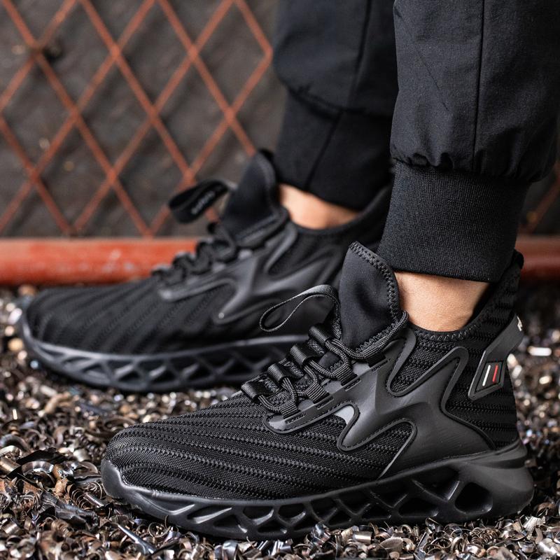 Breathable mesh Men's safety shoes Puncture-Proof Work Sneakers Steel toe shoes Lightweight comfortable Indestructible shoes