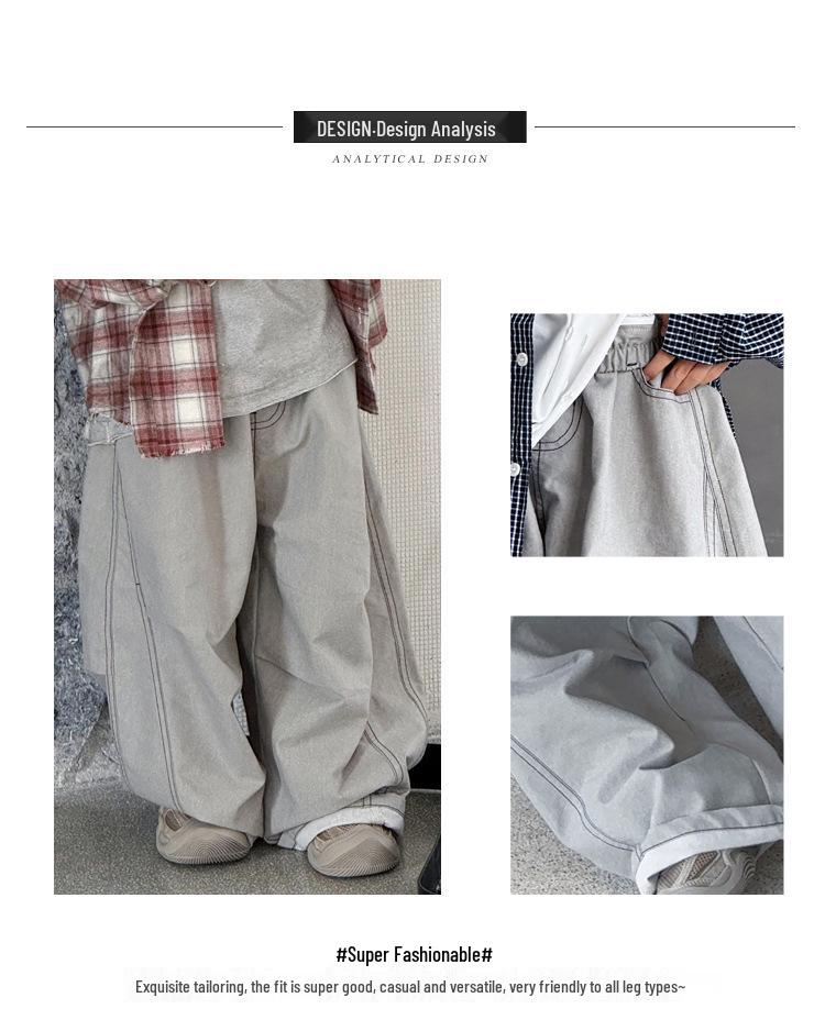 Children's Spring Loose Casual Solid Color Pants