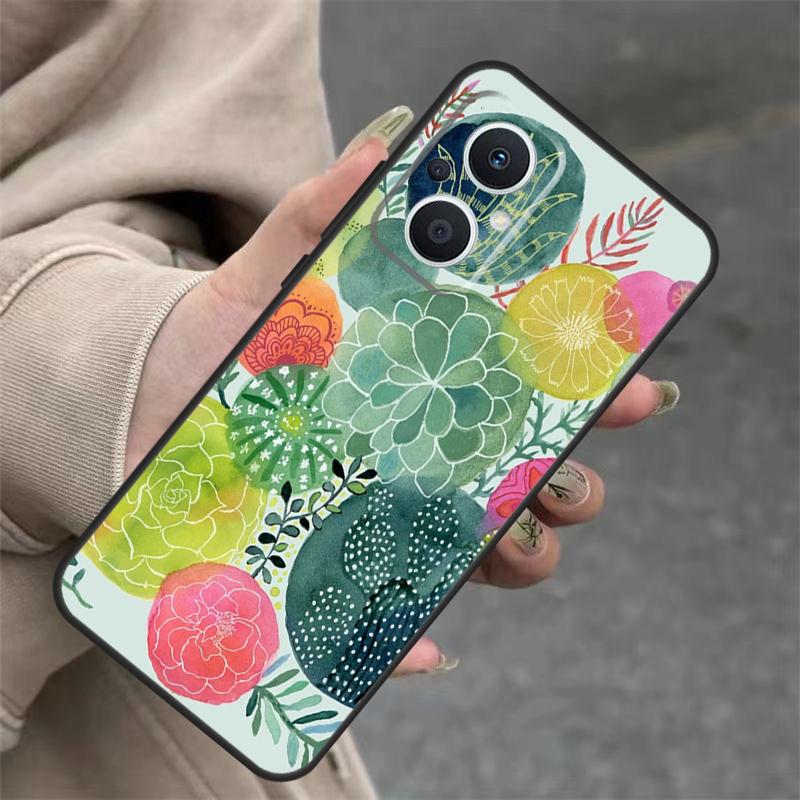 Cactus Succulent Case For OPPO Reno 14 12 11 10 13 Pro 14F 13F 12F 11F 8 7 Lite OPPO Find X9 X8 X6 Pro Cover