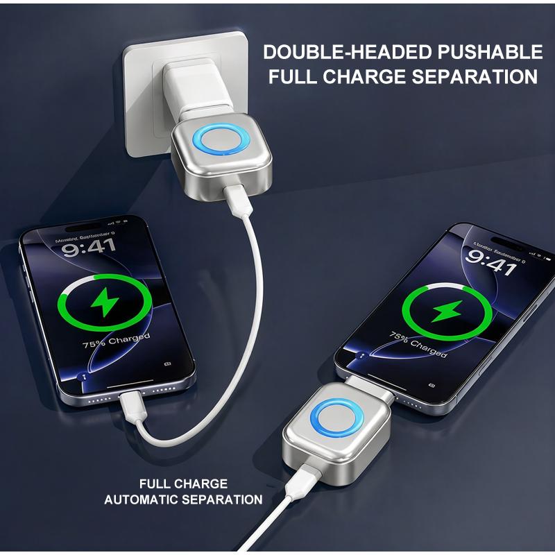 Smart Auto Stop Charging Adapter with Protective Memory Silicone Padding 140w Fast Charging Station Battery Protection Adapter