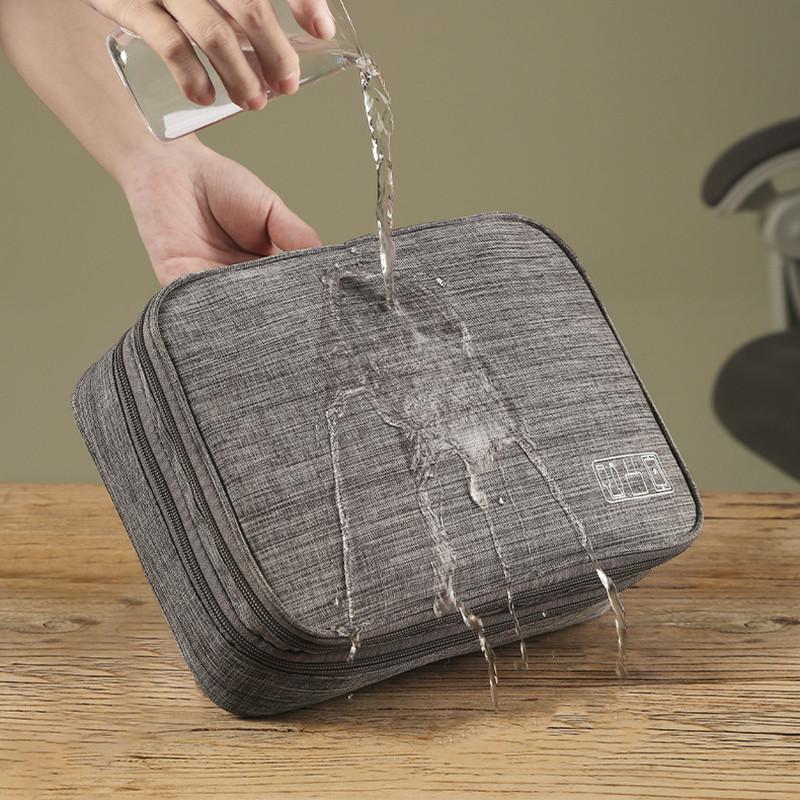 Portable Digital Storage Bag Waterproof Electronic Organizer Travel USB Cable Data Line Charger Plug Charging Treasure Box Bag