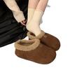 Wear Height-increasing Fluffy Shoes with Fleece and Warm Snow Shoes for Women's Autumn and Winter New Thick-soled Cotton Shoes for Women