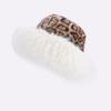 Autumn Winter Women Plush Leopard Hat Thick Cold-Proof Warm Ear Protection Fisherman Hat