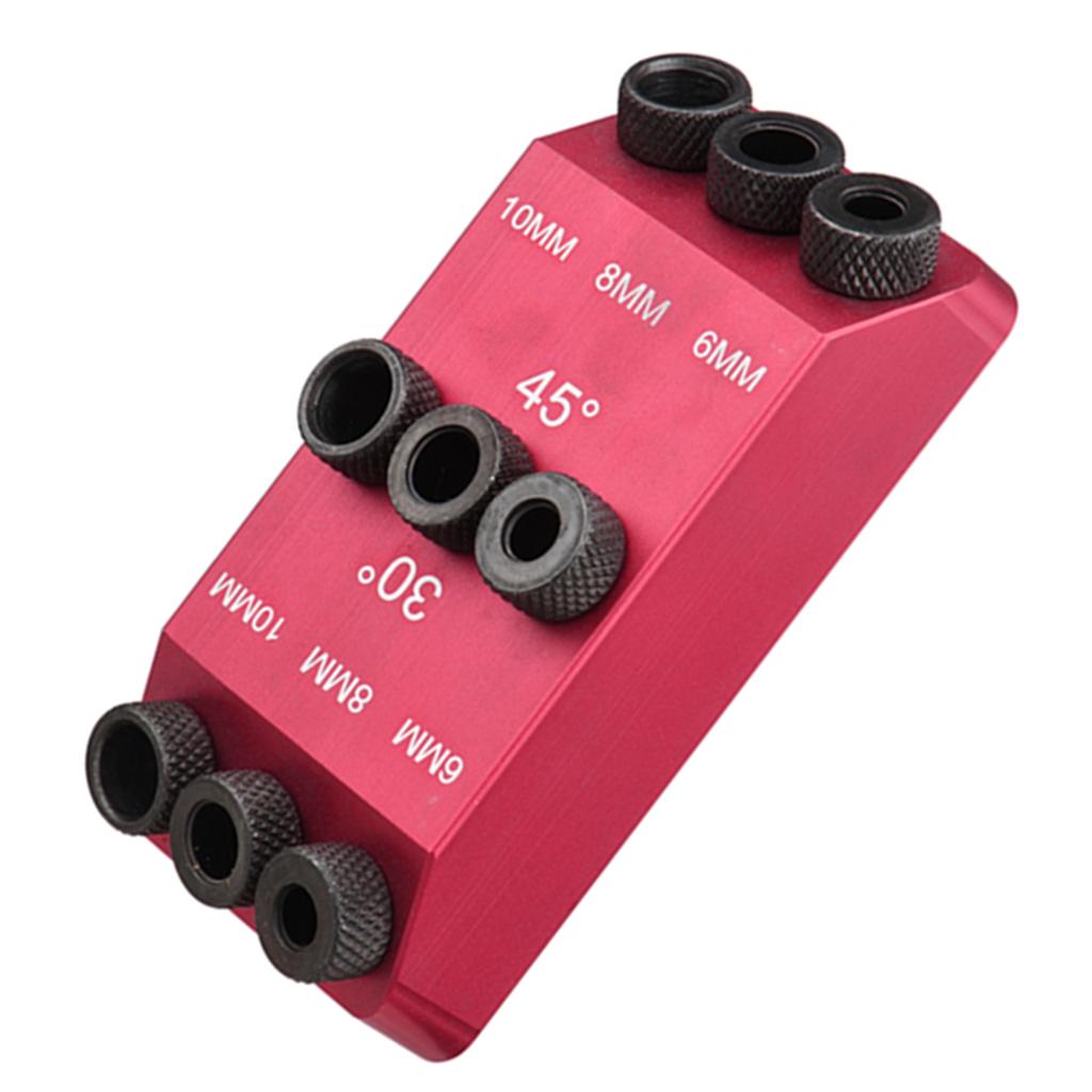 30 Degrees 45 Degrees 90 Degrees  Guide Jig Drill Guide Pocket Hole Jig 30 45 90 Degree Multi Angle Positioner for