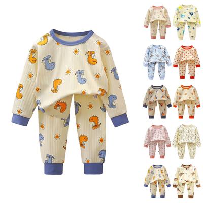 Children's Boys And Girls  Home Wear And Pajamas Long-sleeved Tops And Trousers Sets