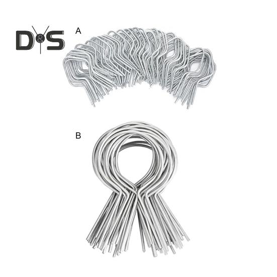 100Pcs Galvanized Fence Wire Tie Clips Easy Installation Reliable Metal Fence Post Clips for DIY Enthusiasts