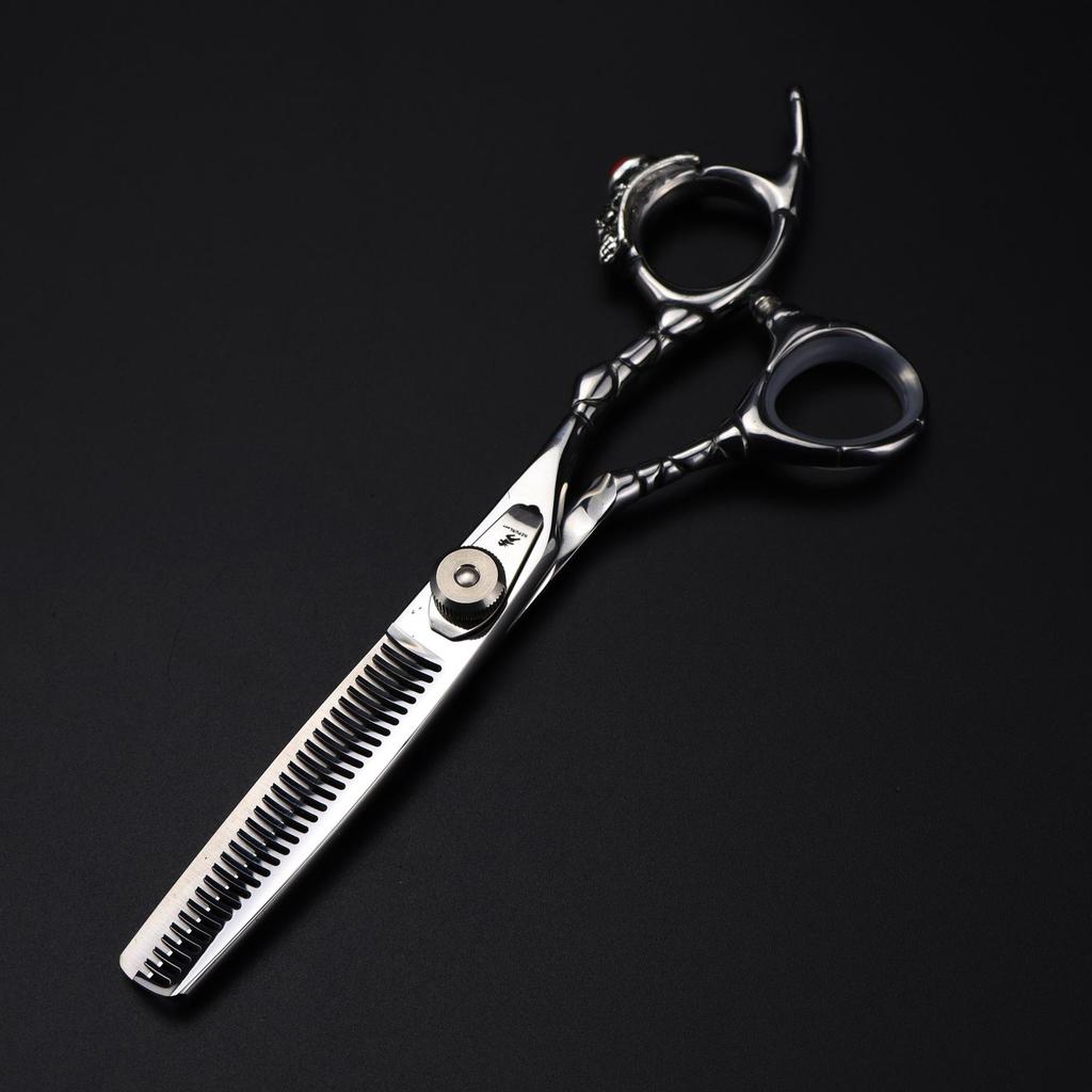 6.0-inch Personalized Tail Ring Hairdressing & Barber Scissors Set - Straight & Thinning Shears