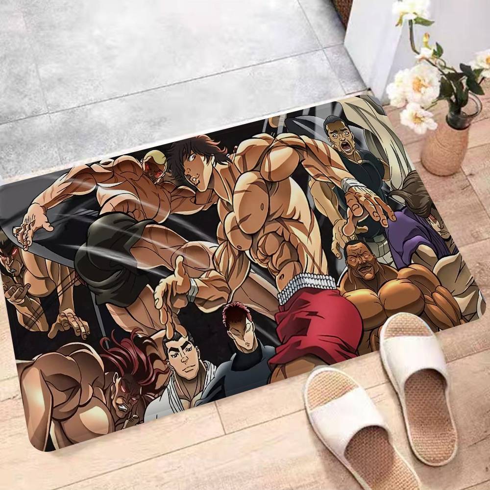 Baki Hanma Yujiro Manga Kitchen Mat Nordic Style Bedroom Living Room Doormat Home Balcony Anti-Slip Welcome Rug