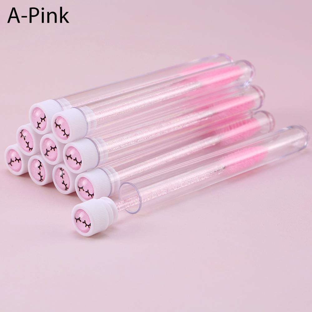 10/20Pc New Reusable Eyebrow Brush for Eyelash Extension Crystal Eyelash Brush Make Up Micro Drill Tube Mascara Stick Applicator