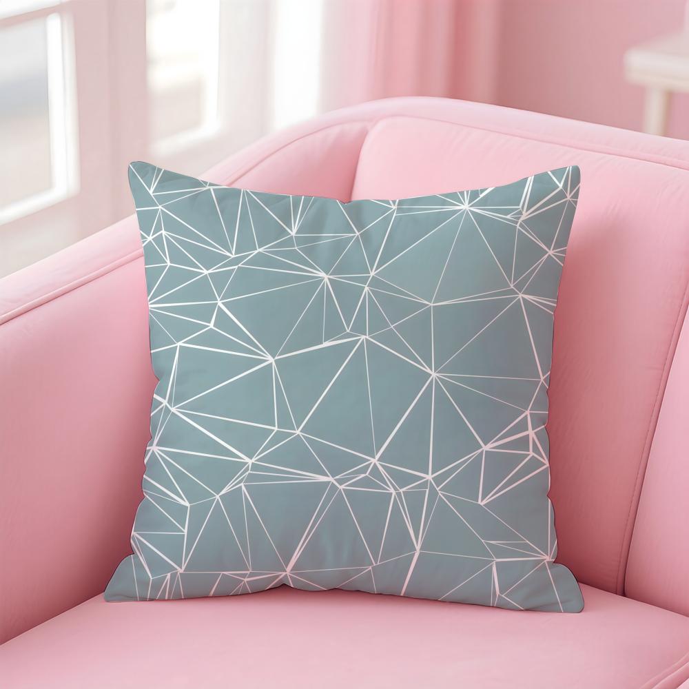 Businessstyle Geometric Minimalist Pattern Cushion Cover Pillow Case Soft Skin Friendly Fabric  Concealed Zipper
