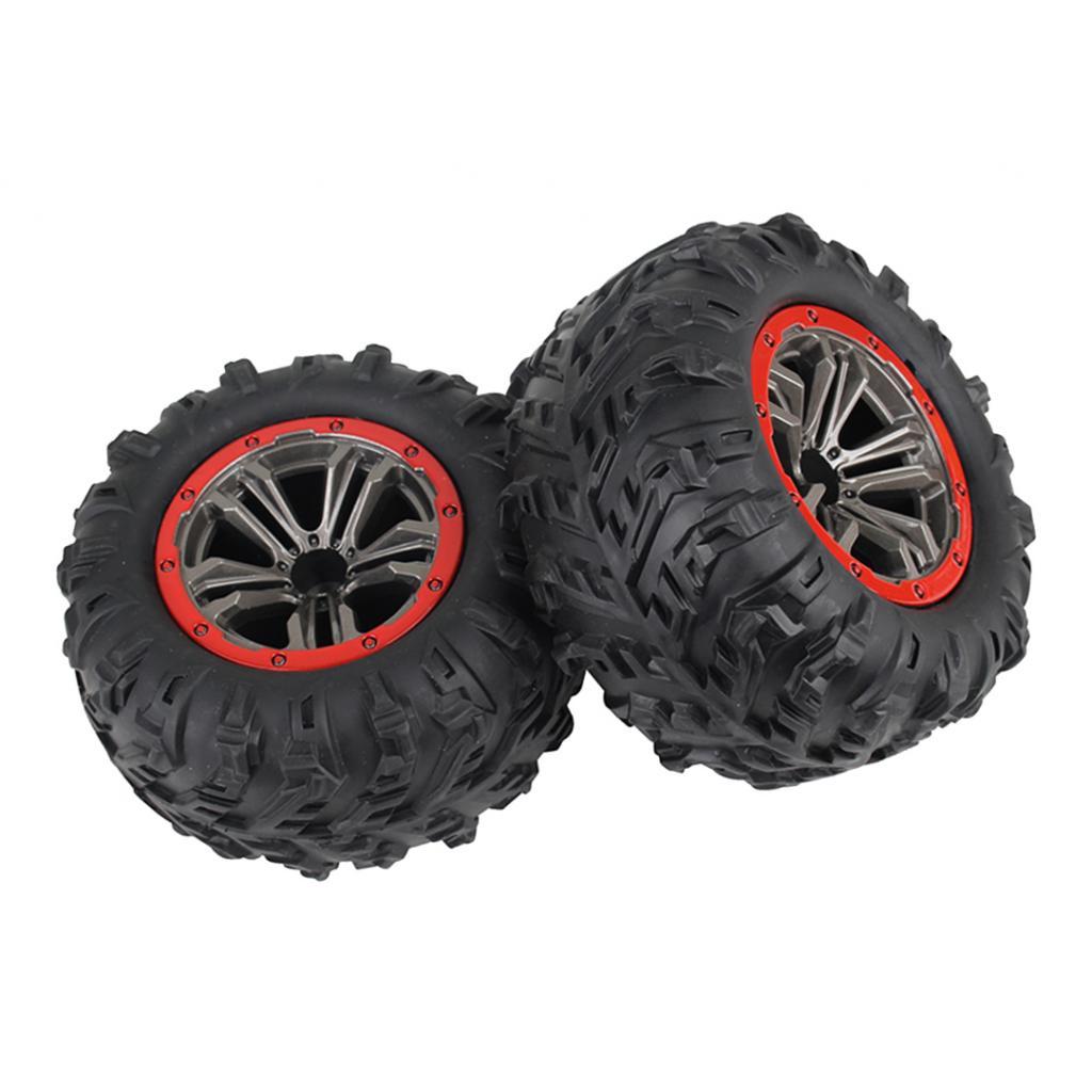 2Pcs RC Car Wheel Rubber Tires Tyres 16-ZJ01 :10 Scale 9125