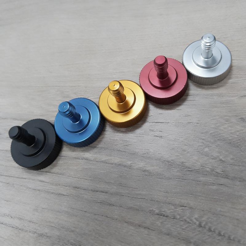 Imperial Metal 1/4" Double-Ended Male-Female Ball Head Screw for Flashlight Tripod Accessories