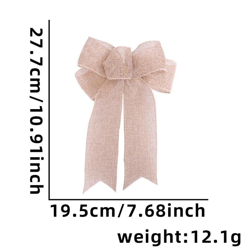 Red Christmas Ribbon Bows Hanging Decorations Bowknot Gift Christmas Tree Ornaments Xmas Party Decor New Year