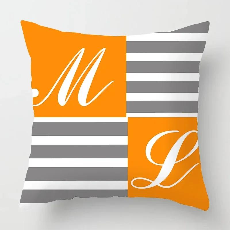 Home Decor Nordic Orange Sweet Pillowcase Living Room Sofa Decoration Car Cushion Cover