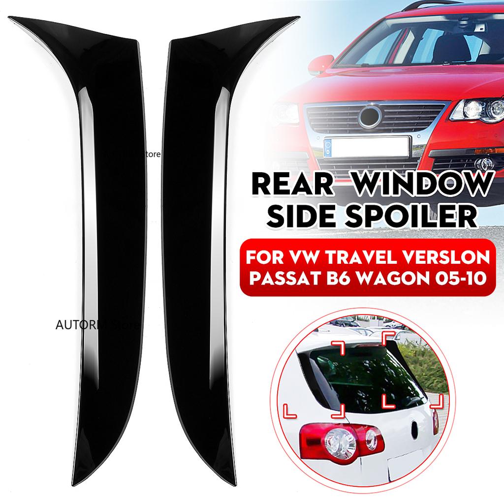 Rear Side Window Spoiler Lip Wing ABS Gloss Black Body Kits For VW Passat B6 Wagon Variant 2006 2007 2008-2010