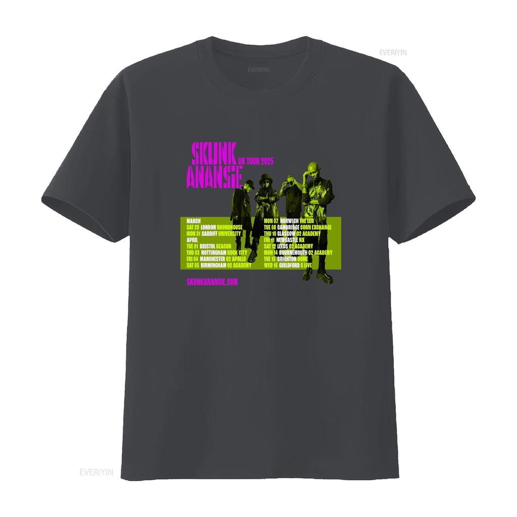 Skunk Anansie Band UK Tour 2025 T-Shirt Volle Größe S 5XL vintage gewaschenes Oberteil für den Alltag Unisex Dehnbar Mode