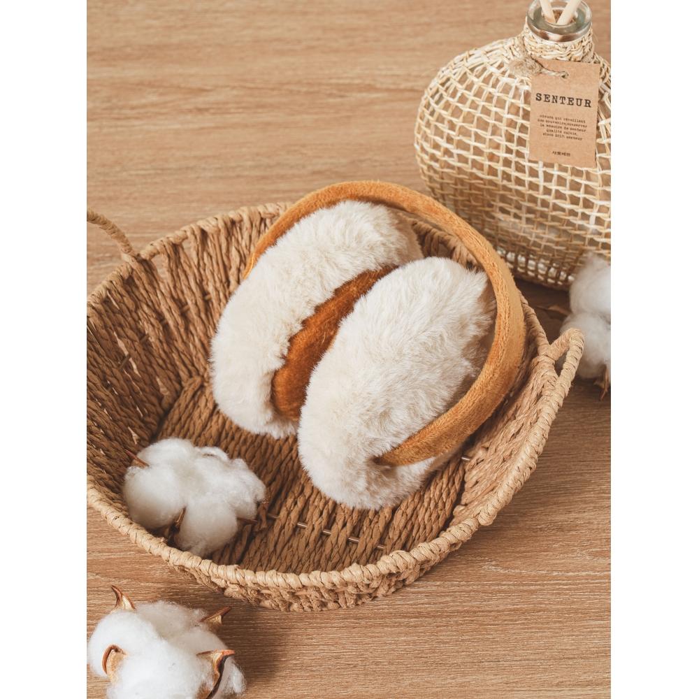 Daiso Foldable Fur Earmuffs Brown