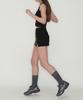 Tteolseutikeulleob Round Logo Slit Skirt Pants - Black