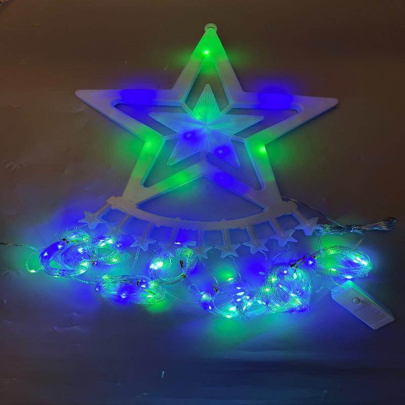 Christmas Pentagram Flashing String Light LED Hanging Starry Sky Light Outdoor Waterproof Home Party Decoration Atmosphere Light
